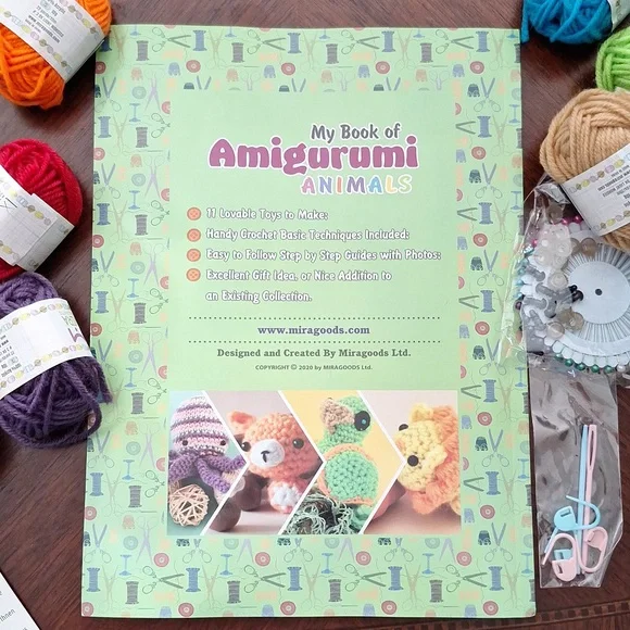 Amigurumi Animals Crochet Kit with Multicolor Yarn - Picture 4 of 4